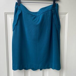 Blue green scalloped Darling skirt